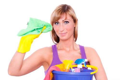 Carpet cleaning team in W11 sorting recyclable waste responsibly