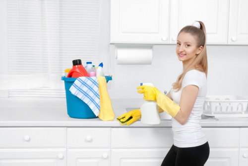 Professional cleaning of dirty facade surfaces in W11