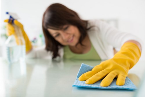 Experienced cleaner in W11 working in a bright office space