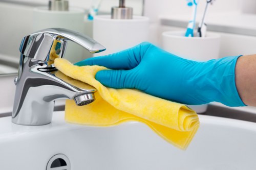 Detailed bathroom cleaning for an end of tenancy service in W11